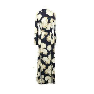 New Flynn Cedar Maxi Dress Womens XS Fresh as a Daisy High Neck Slits Floral